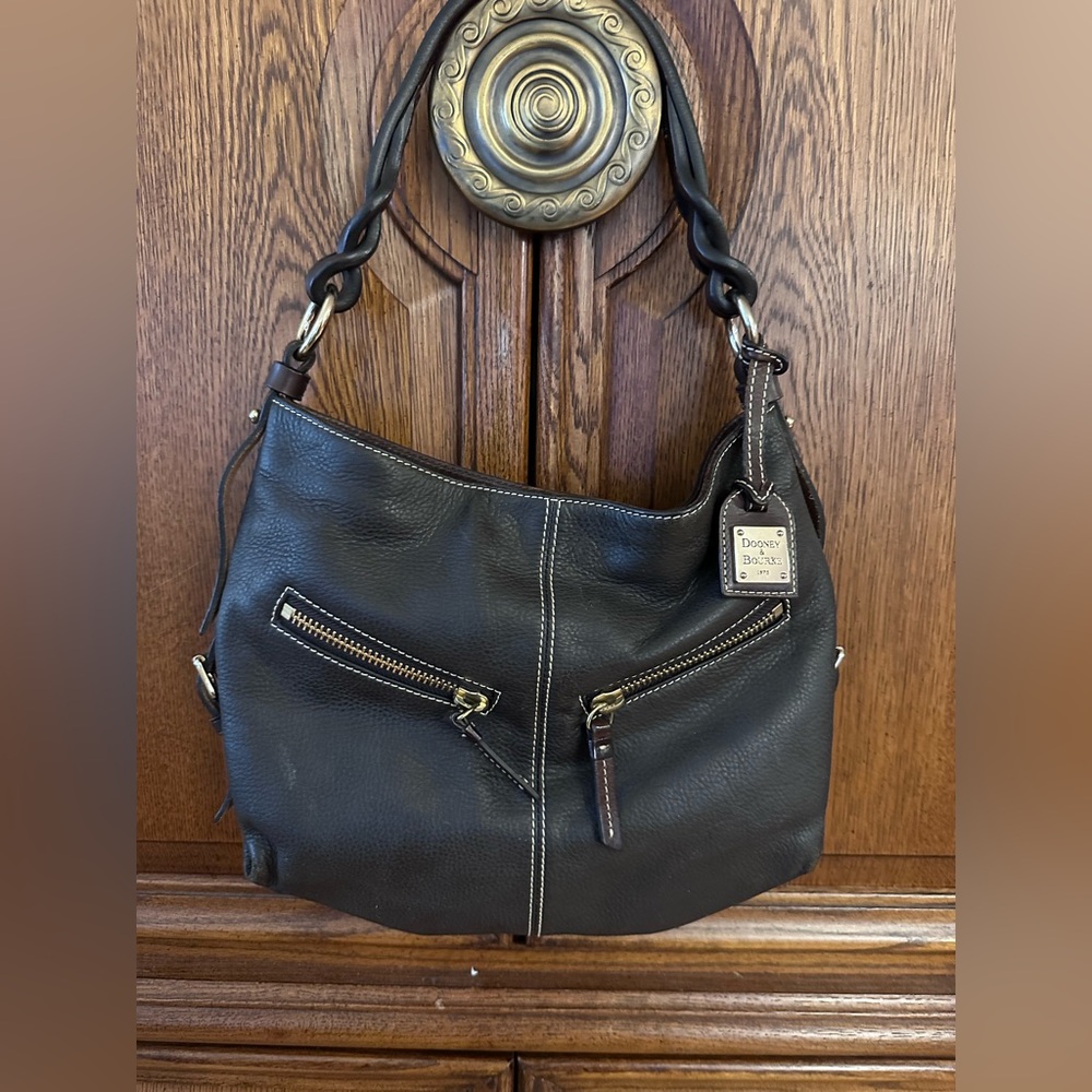 DOONEY & BOURKE Dark Brown Pebble Grain Leather Purse